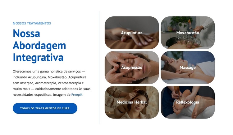Nossa abordagem integrativa Modelo de site