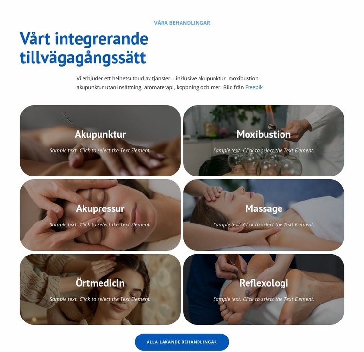Holistiska helande terapier HTML-mall
