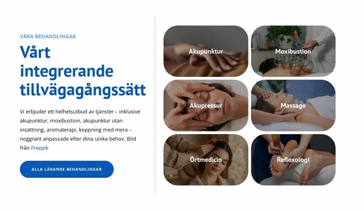 Vårt integrerande tillvägagångssätt Webbplats mall