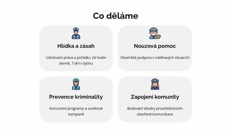 Nahlásit trestný čin online Šablona HTML