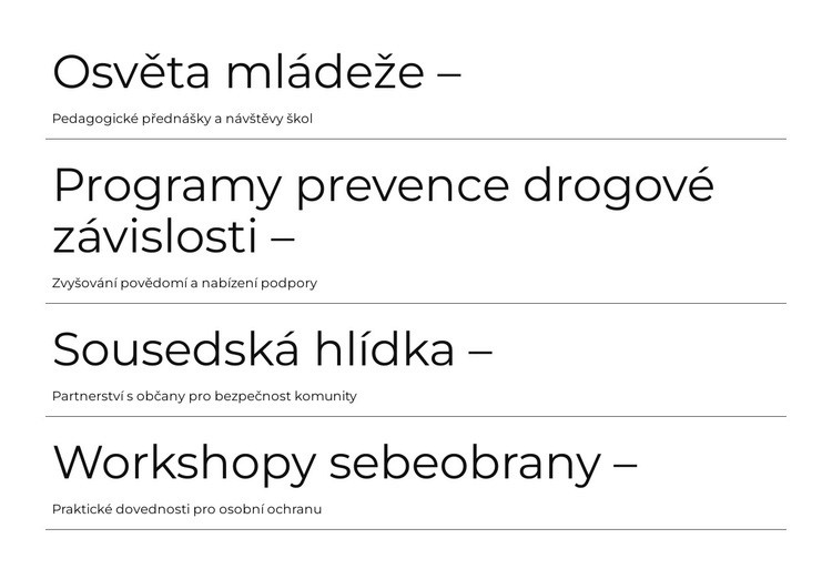 Nouzová pomoc Šablona