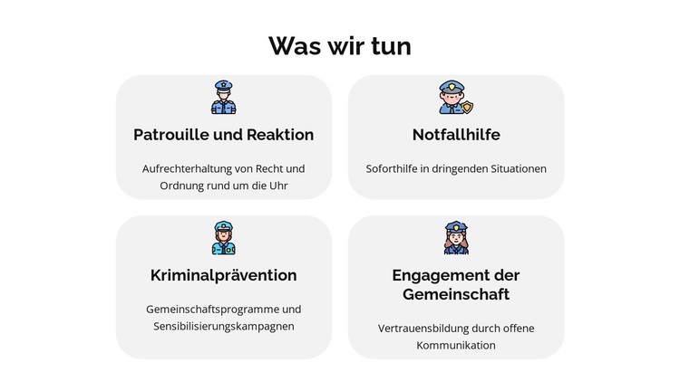 Melden Sie ein Verbrechen online CSS-Vorlage
