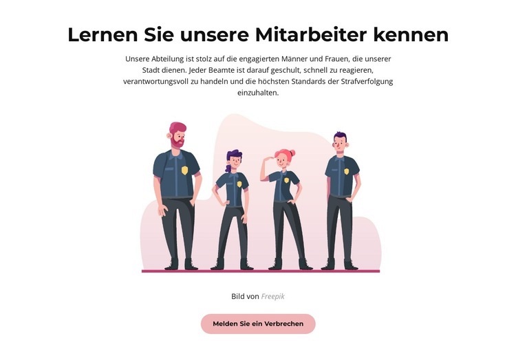 Lernen Sie unsere Polizeibeamten kennen Website design