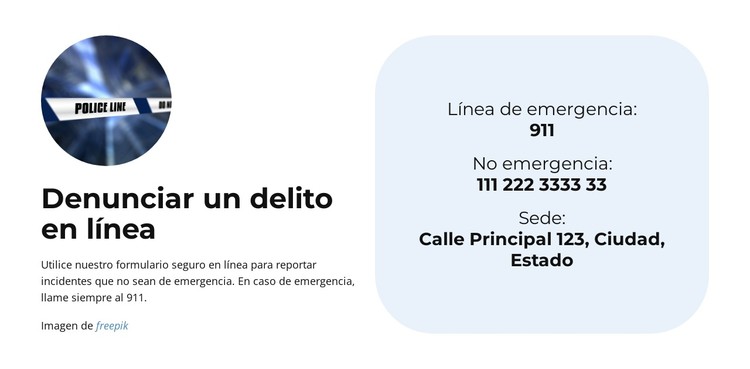 Únete a la policía Plantilla CSS