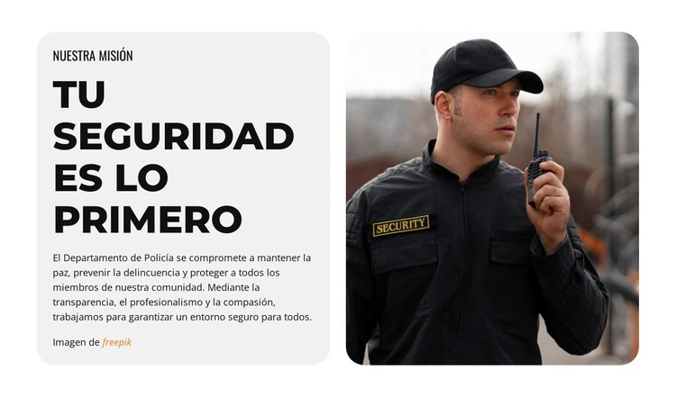 Su seguridad es nuestra prioridad Plantilla HTML