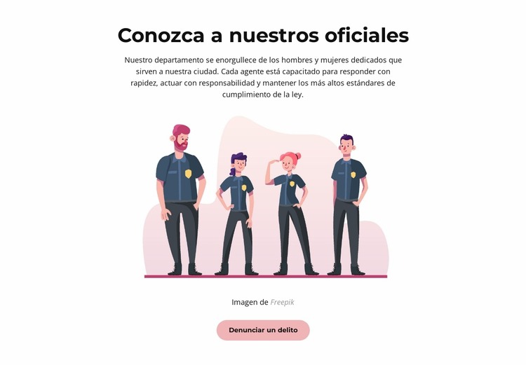 Conozca a nuestros oficiales de policía Plantilla Joomla