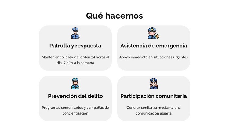 Denunciar un delito en línea Plantilla de una página