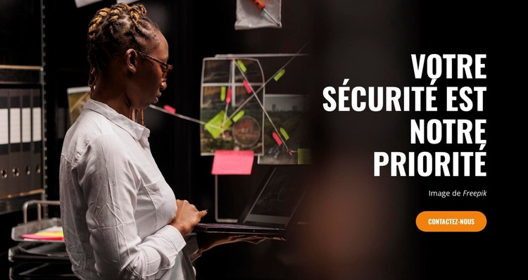 Patrouille et intervention Modèle de site Web