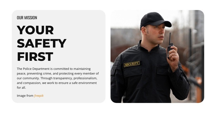Your Safety Is Our Priority Html Code Example