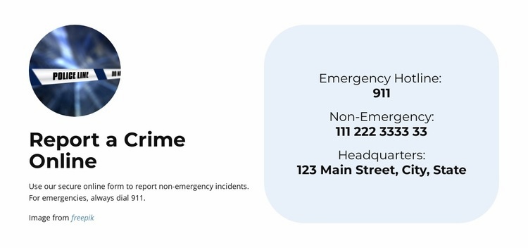 Join the Police Html Code Example