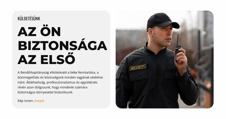 Az Ön biztonsága a legfontosabb számunkra HTML Sablon