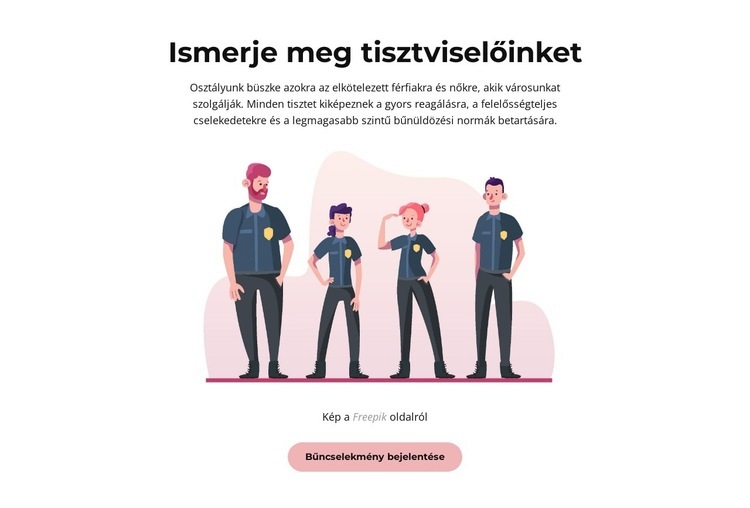 Ismerje meg rendőreinket Weboldal sablon