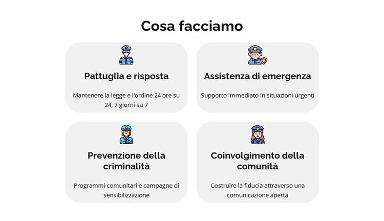 Segnala un reato online Modello HTML