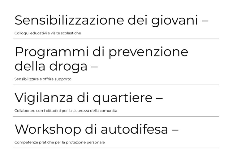 Assistenza di emergenza Modello HTML