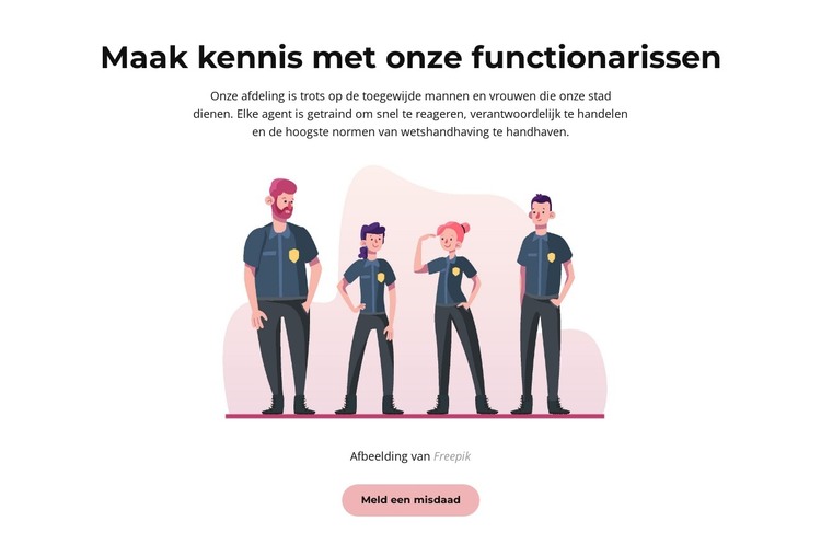 Maak kennis met onze politieagenten HTML-sjabloon