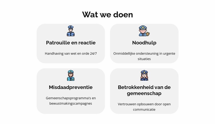 Meld een misdaad online Website ontwerp