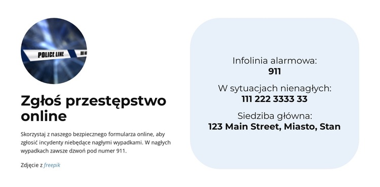 Dołącz do policji Motyw WordPress
