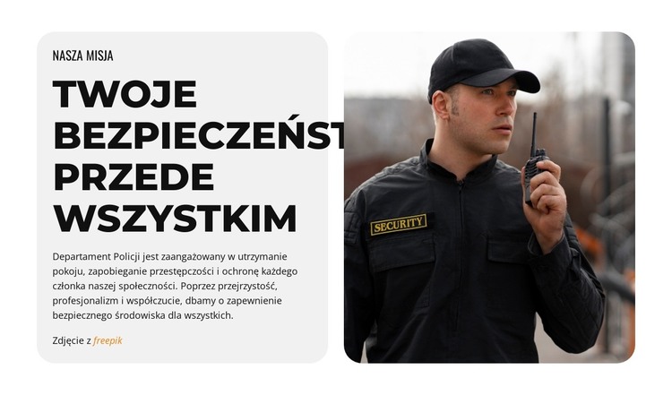 Twoje bezpieczeństwo jest naszym priorytetem Szablon HTML