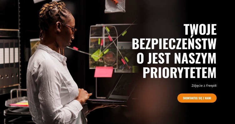 Patrol i reagowanie Szablon witryny sieci Web