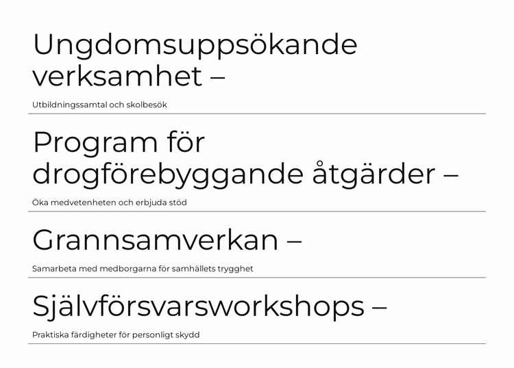 Nödhjälp Webbplats mall