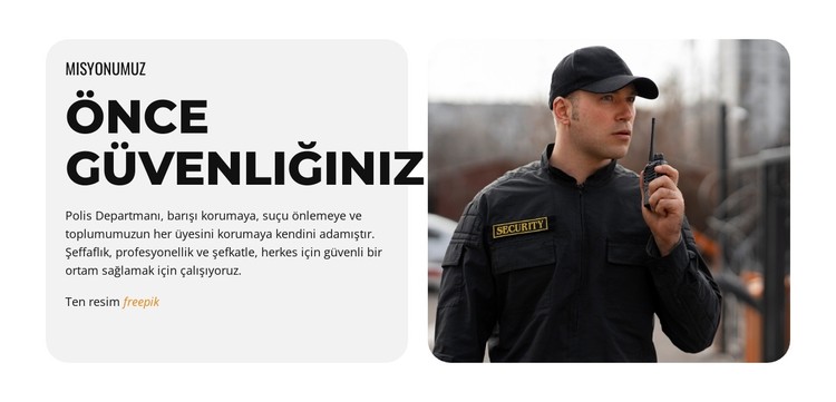 Güvenliğiniz Bizim Önceliğimizdir CSS Şablonu