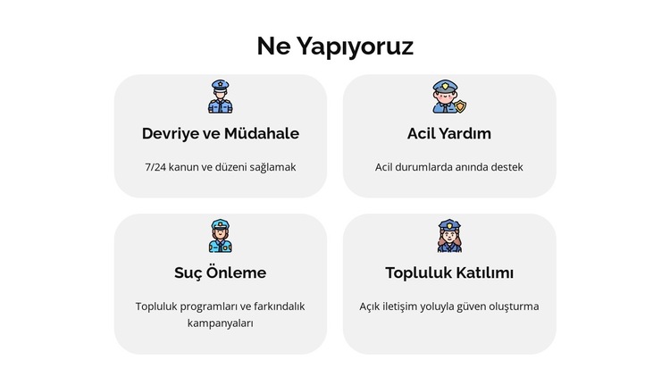 Suçu Çevrimiçi Bildirin Web Sitesi Şablonu
