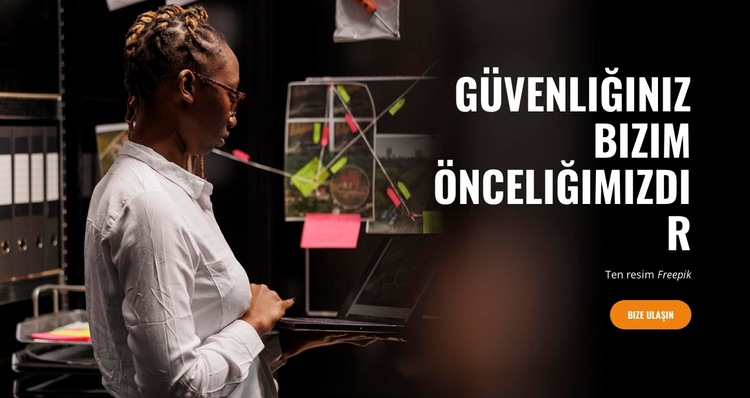 Devriye ve Müdahale Web Sitesi Şablonu