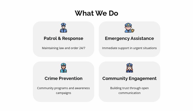 Report a Crime Online Website Mockup