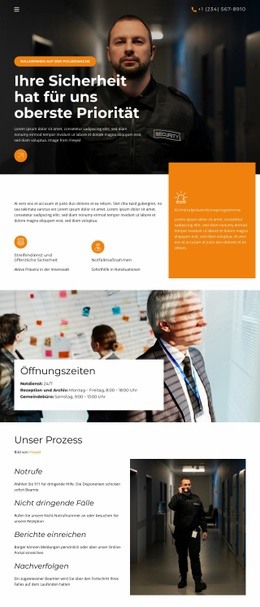 Premium-Landingpage Für Gemeindepolizeidienste