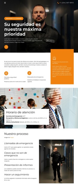 Servicios De Policía Comunitaria: Plantilla Web HTML