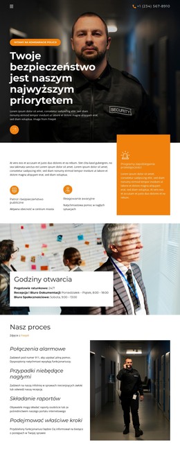 Usługi Policji Społecznej - Szablon Internetowy HTML