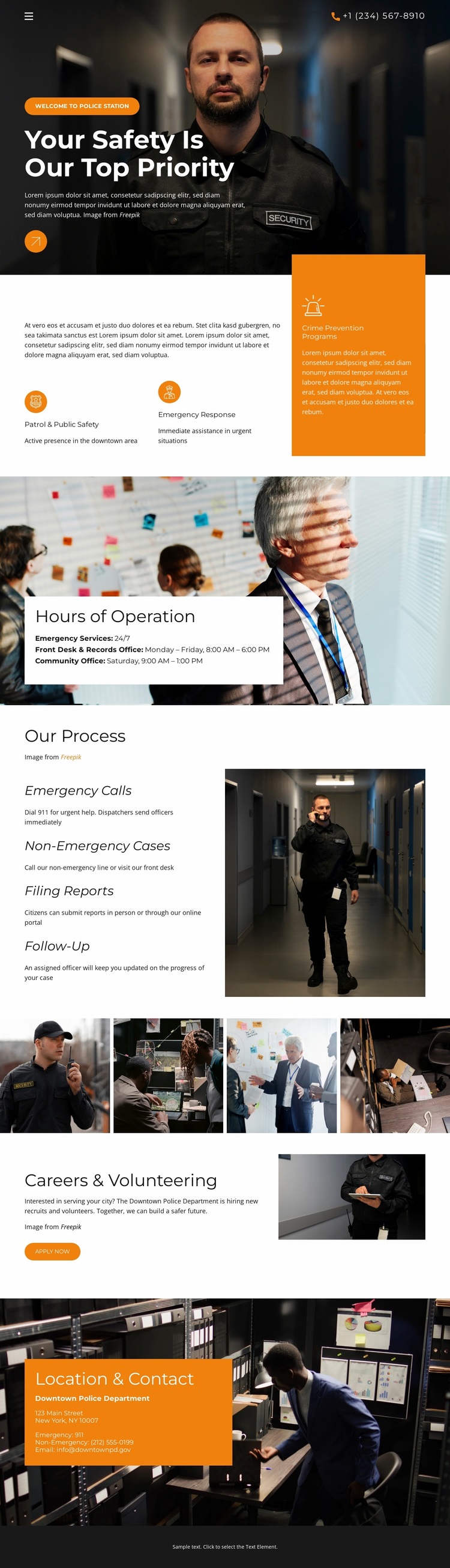 Community Police Services Website Design