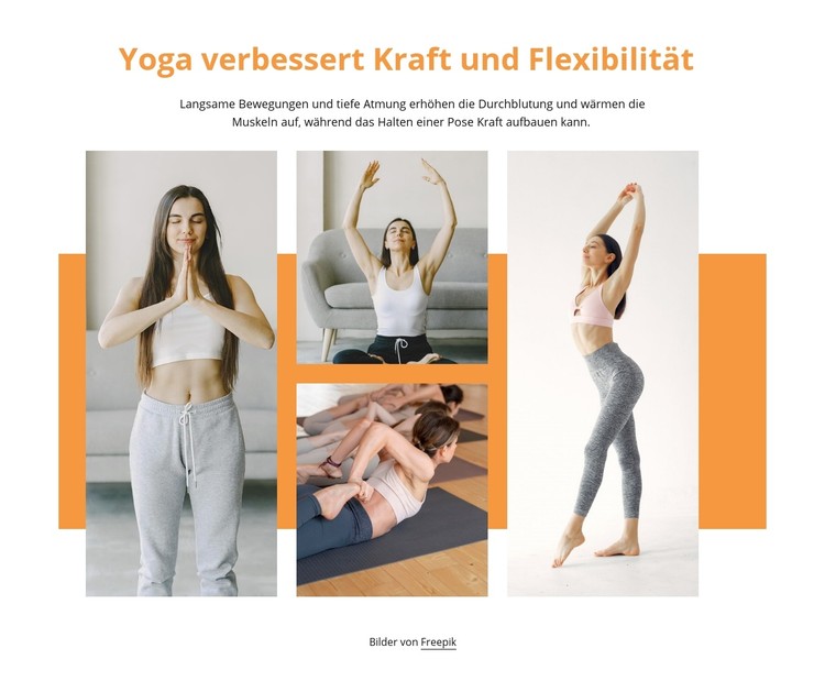 Stärke und Flexibilität CSS-Vorlage