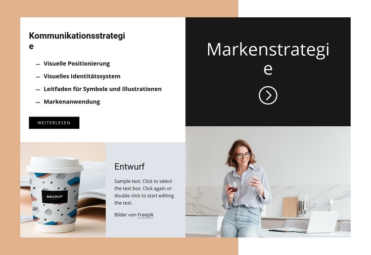 Kommunikationsstrategie HTML5-Vorlage