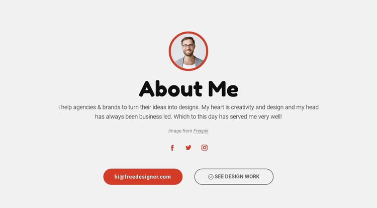 Define who you are Homepage Design