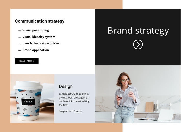 Communication strategy Homepage Design