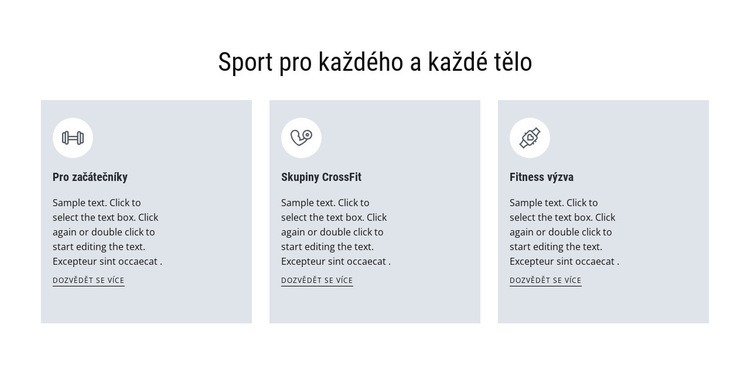 Sport pro všechny Webový design