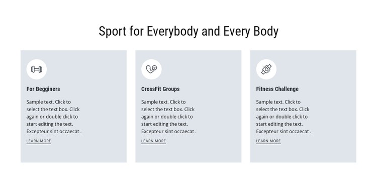 Sport for everybody CSS Template