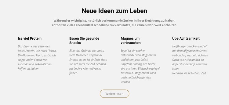 Kreative neue Ideen zum Leben CSS-Vorlage