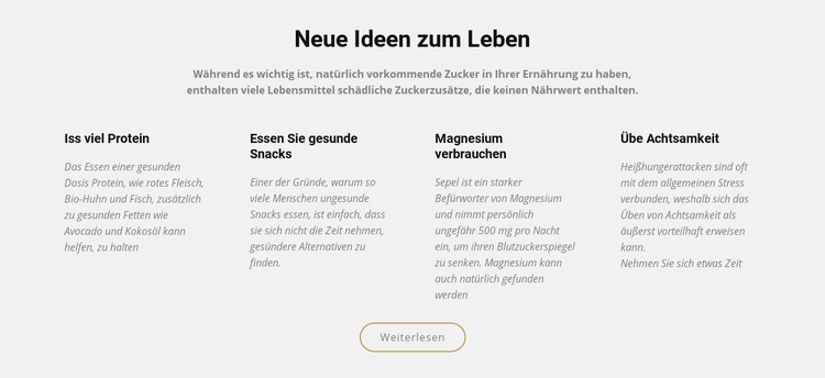 Kreative neue Ideen zum Leben HTML-Vorlage