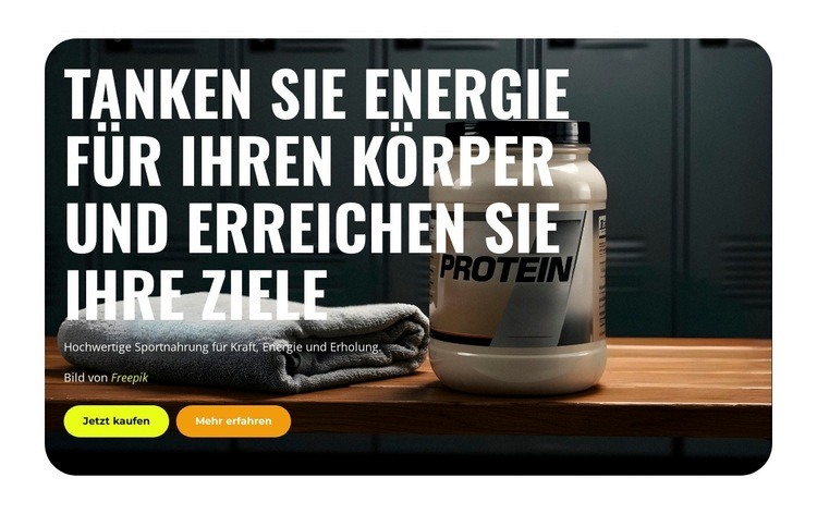 Zentrum für Sporternährung HTML5-Vorlage