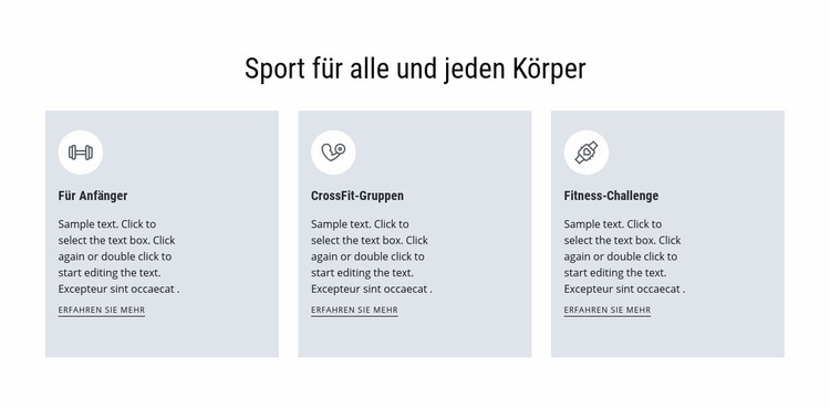 Sport für alle Website Builder-Vorlagen