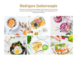 Website-Layout Für Lieblingsrezepte Für Leckeres Essen
