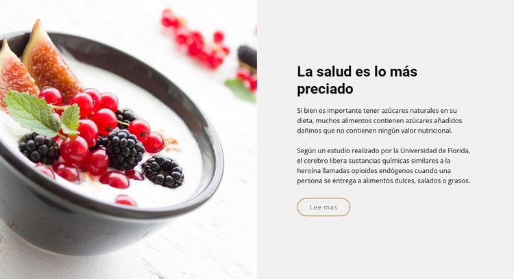 Consiga comidas deliciosas Maqueta de sitio web