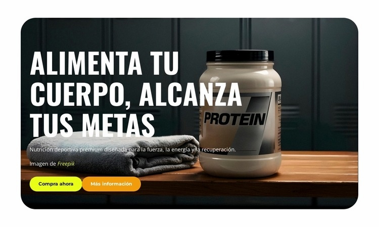 Centro de nutrición deportiva Página de destino