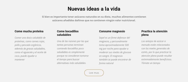 Nuevas ideas creativas a la vida Plantilla CSS