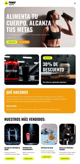 Nutrición deportiva premium Plantillas HTML