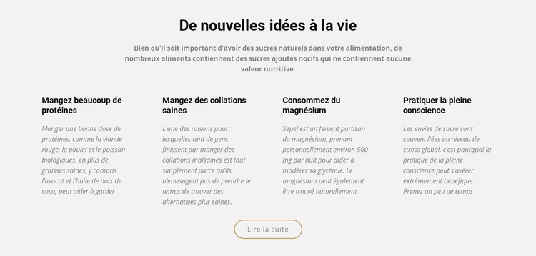 De nouvelles idées créatives à la vie Conception de site Web