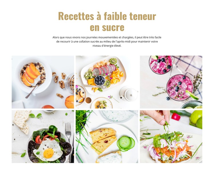 Recettes savoureuses préférées Modèle CSS