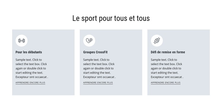 Du sport pour tous Modèle CSS